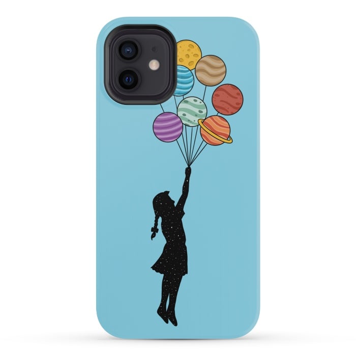 iPhone 12 mini StrongFit Planets Balloons 2 by Coffee Man