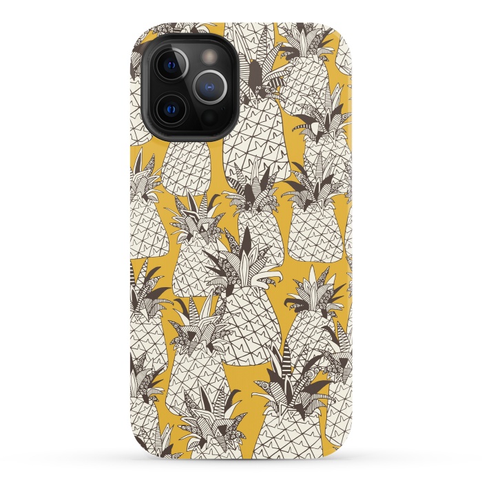 iPhone 12 Pro StrongFit Pineapple Sunshine by Sharon Turner