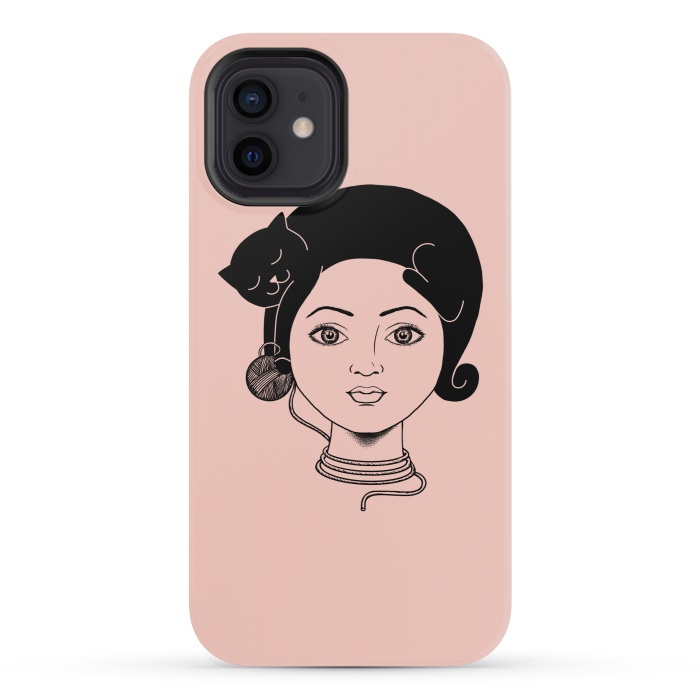 iPhone 12 mini StrongFit Cat Lady by Coffee Man