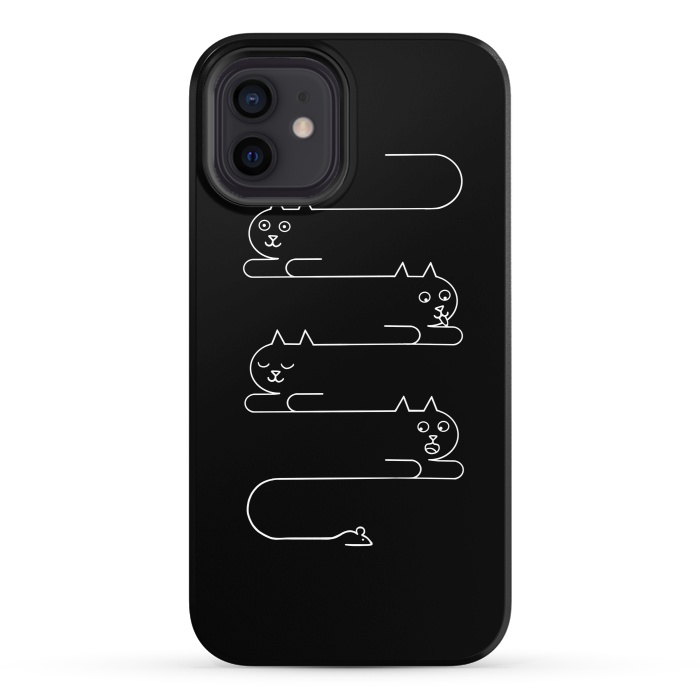 iPhone 12 StrongFit Cats Line by Coffee Man