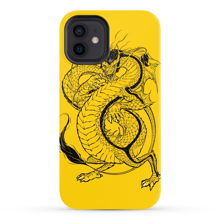 iPhone 12 StrongFit Bruce, the Dragon by Draco