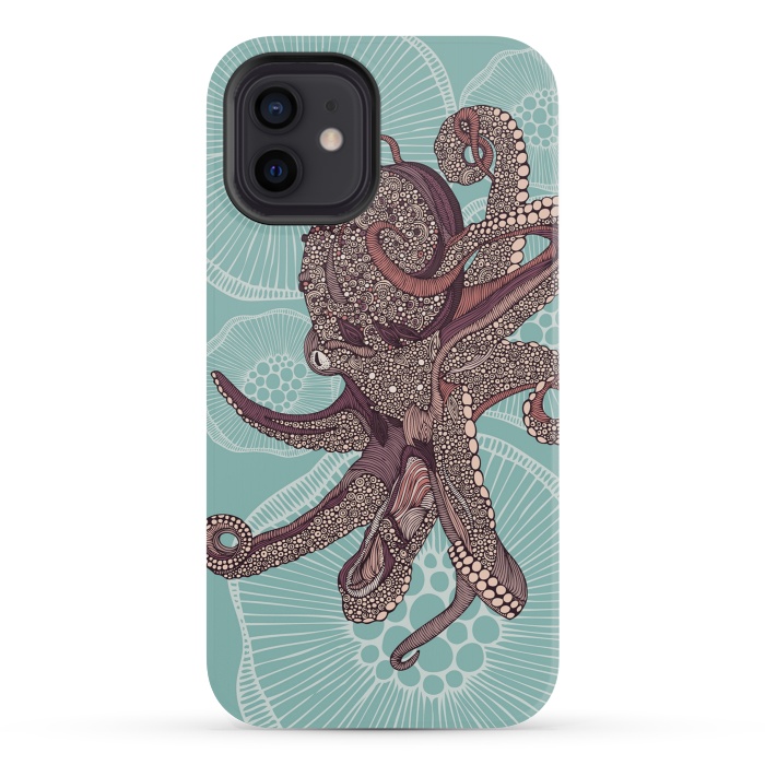 iPhone 12 mini StrongFit Octopus by Valentina Harper