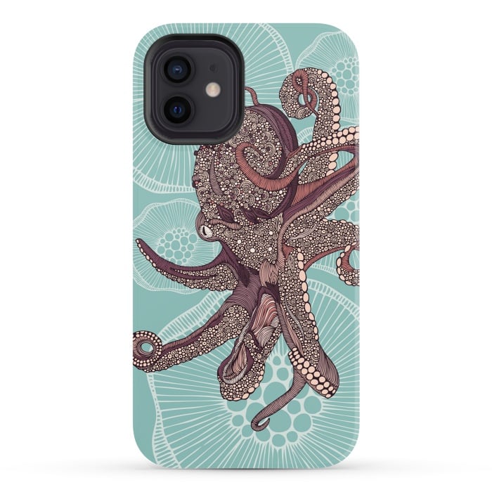 iPhone 12 StrongFit Octopus by Valentina Harper