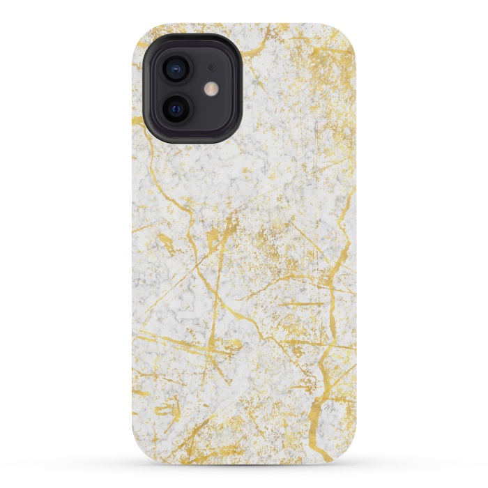 iPhone 12 mini StrongFit Golden Marble by Martina