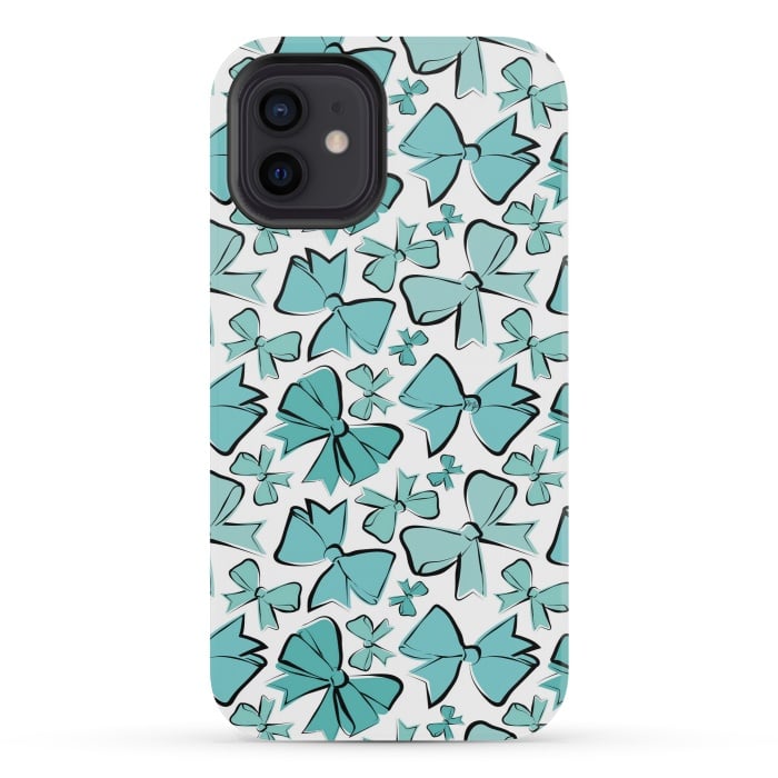 iPhone 12 mini StrongFit Blue Bows by Martina