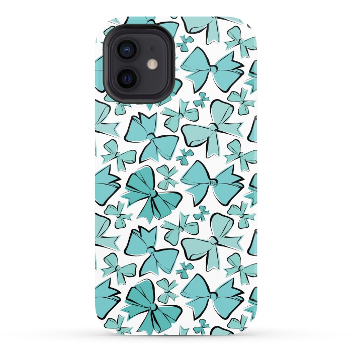 iPhone 12 StrongFit Blue Bows by Martina