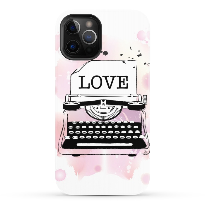 iPhone 12 Pro StrongFit Love Typewriter by Martina