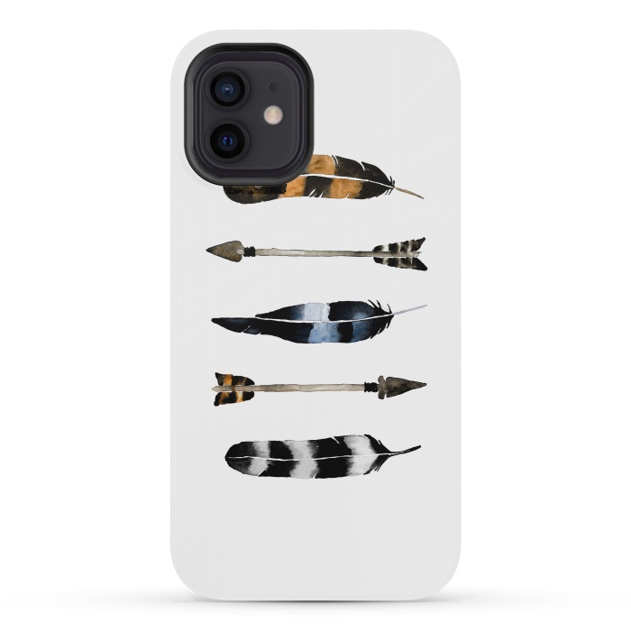 iPhone 12 mini StrongFit Flint & Feathers by Amaya Brydon
