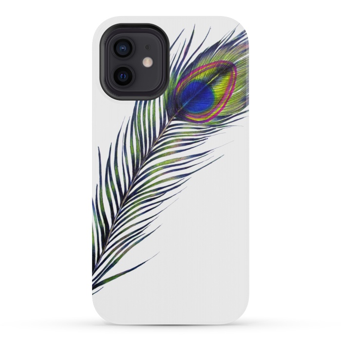 iPhone 12 mini StrongFit The Peacock's Feather by ECMazur 