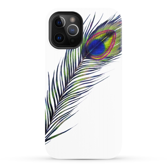 iPhone 12 Pro StrongFit The Peacock's Feather by ECMazur 