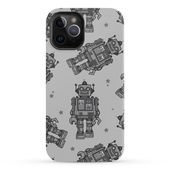 iPhone 12 Pro StrongFit A Vintage Robot Friend Pattern  by Wotto