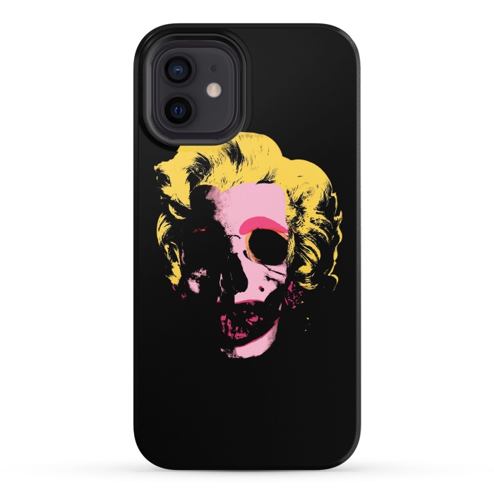 iPhone 12 StrongFit Marilyn Monroe Pop Art Skull by Alisterny