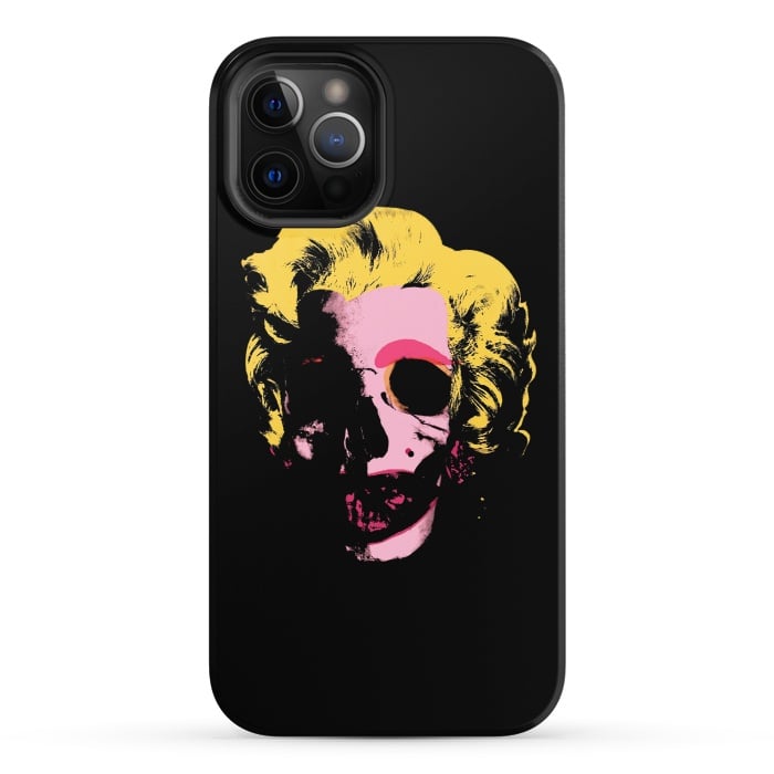 iPhone 12 Pro StrongFit Marilyn Monroe Pop Art Skull by Alisterny