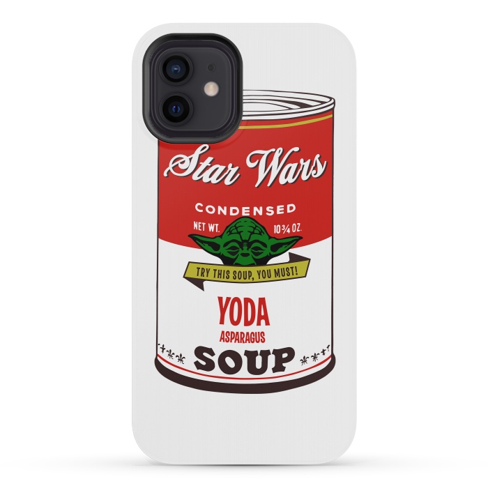 iPhone 12 mini StrongFit Star Wars Campbells Soup Yoda by Alisterny