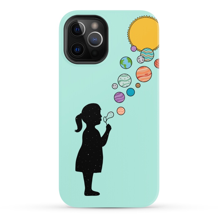 iPhone 12 Pro StrongFit Planets bubbles by Coffee Man