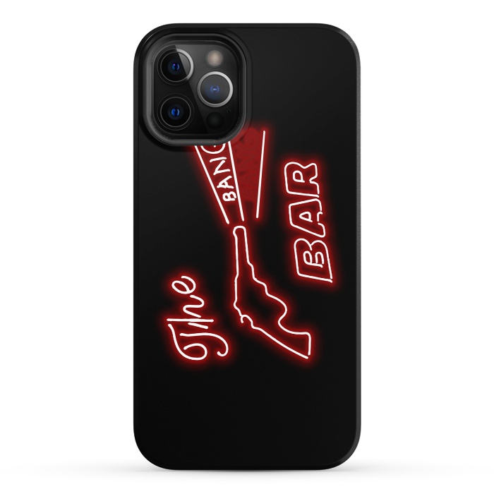 iPhone 12 Pro StrongFit Twin Peaks The Bang Bang Bar Logo by Alisterny