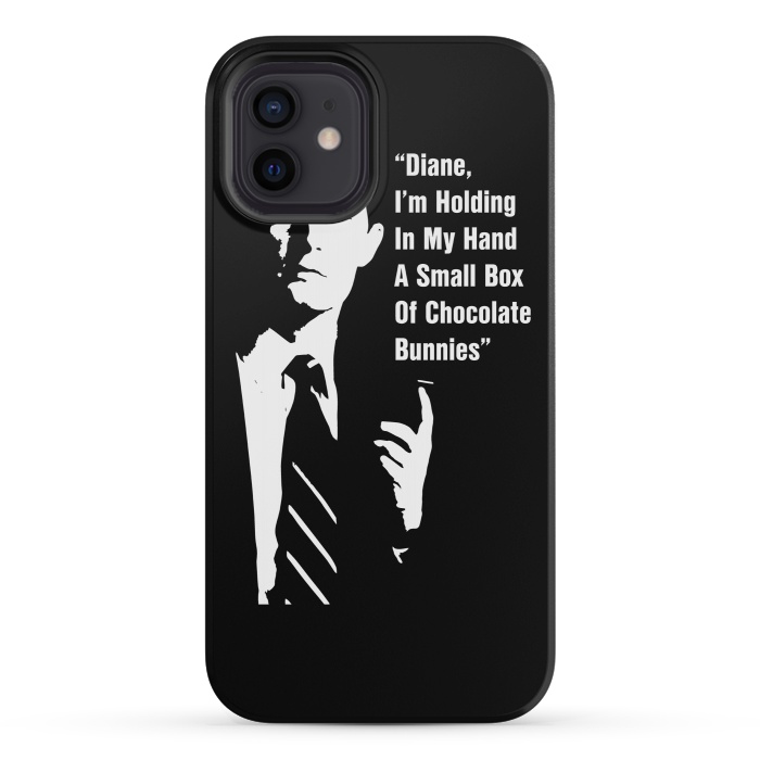 iPhone 12 mini StrongFit Twin Peaks Diane Chocolate Bunnies by Alisterny