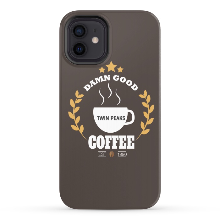 iPhone 12 StrongFit Twin Peaks Damn Good Coffee by Alisterny