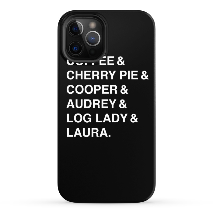 iPhone 12 Pro StrongFit Twin Peaks Coffee & Cherry  by Alisterny