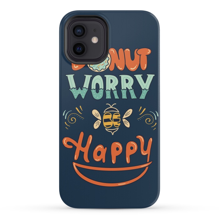 iPhone 12 mini StrongFit Donut Worry Be Happy by Coffee Man