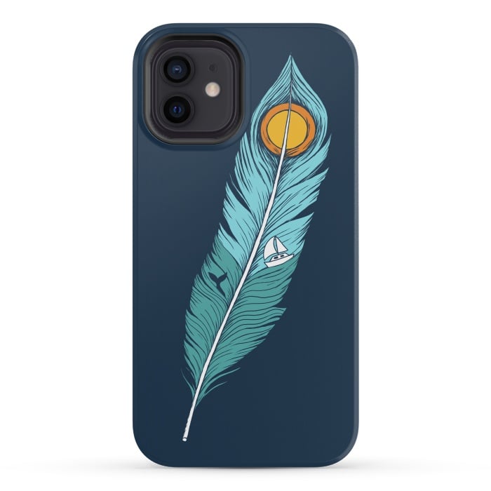 iPhone 12 mini StrongFit Feather Landscape by Coffee Man