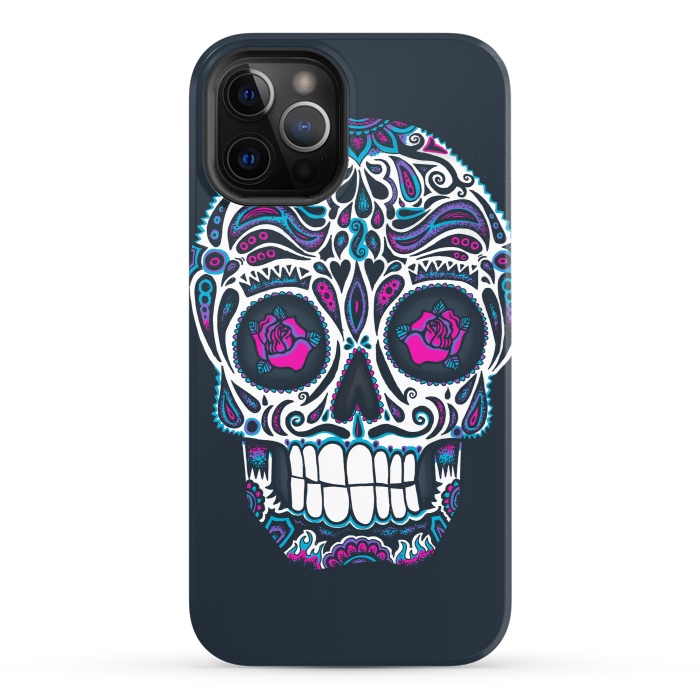 iPhone 12 Pro StrongFit Calavera IV Neon  by Wotto