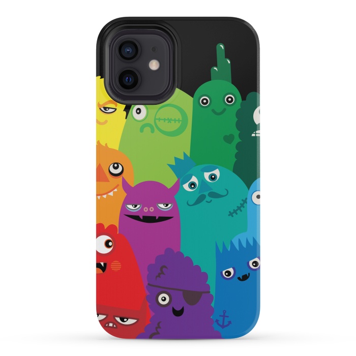 iPhone 12 mini StrongFit Phone full of Monsters by Wotto