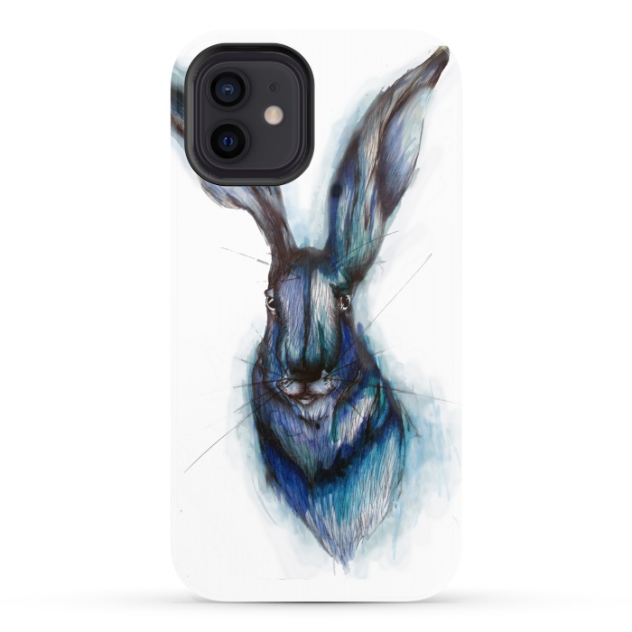 iPhone 12 StrongFit Blue Hare by ECMazur 