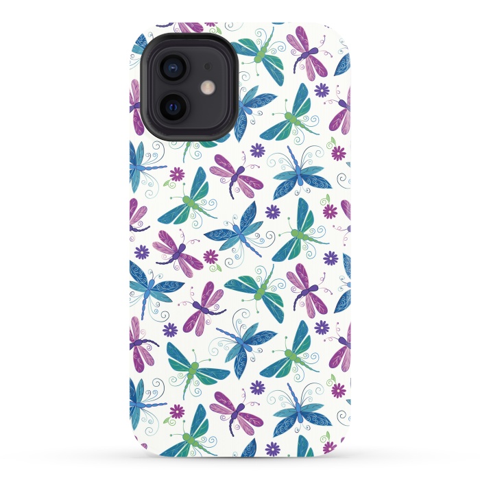 iPhone 12 StrongFit Dragonflies by TracyLucy Designs