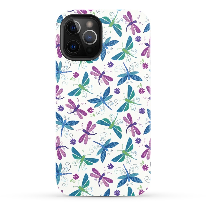 iPhone 12 Pro StrongFit Dragonflies by TracyLucy Designs