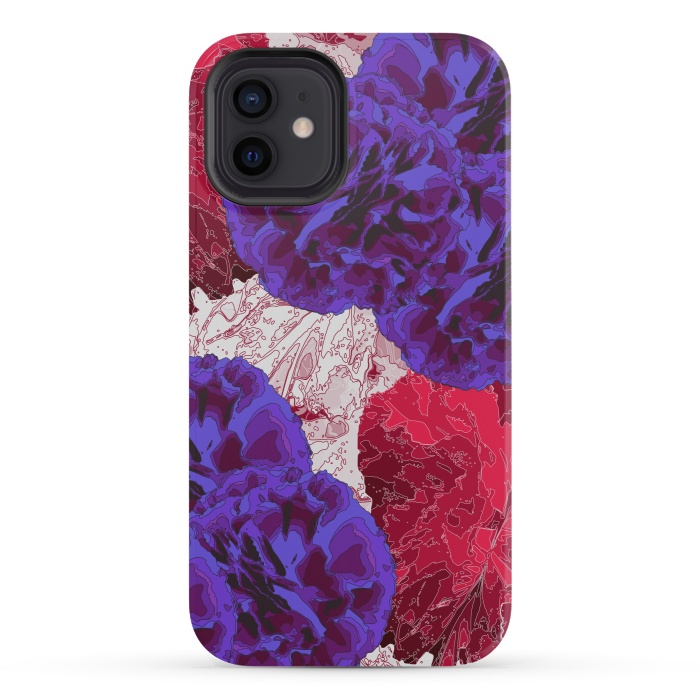 iPhone 12 mini StrongFit Outlined Flowers by Zala Farah