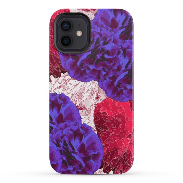 iPhone 12 StrongFit Outlined Flowers by Zala Farah