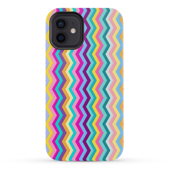 iPhone 12 mini StrongFit Zigzag by Elizabeth Dioquinto