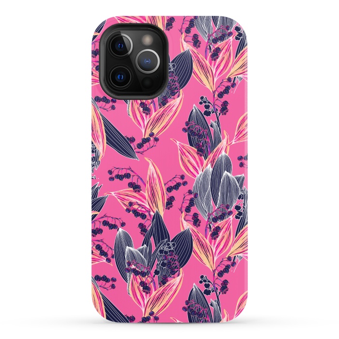 iPhone 12 Pro StrongFit Acidic Floral by Victoria Krupp-Rombalski