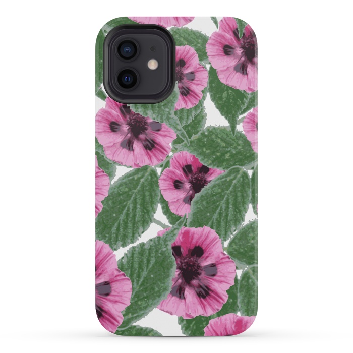 iPhone 12 mini StrongFit Pink Poppies by Zala Farah