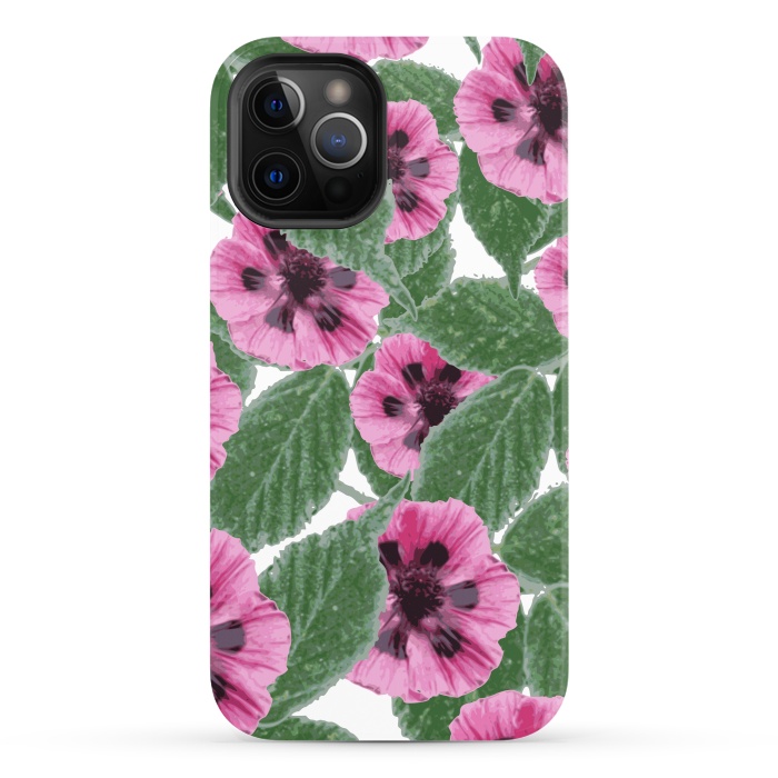 iPhone 12 Pro StrongFit Pink Poppies by Zala Farah