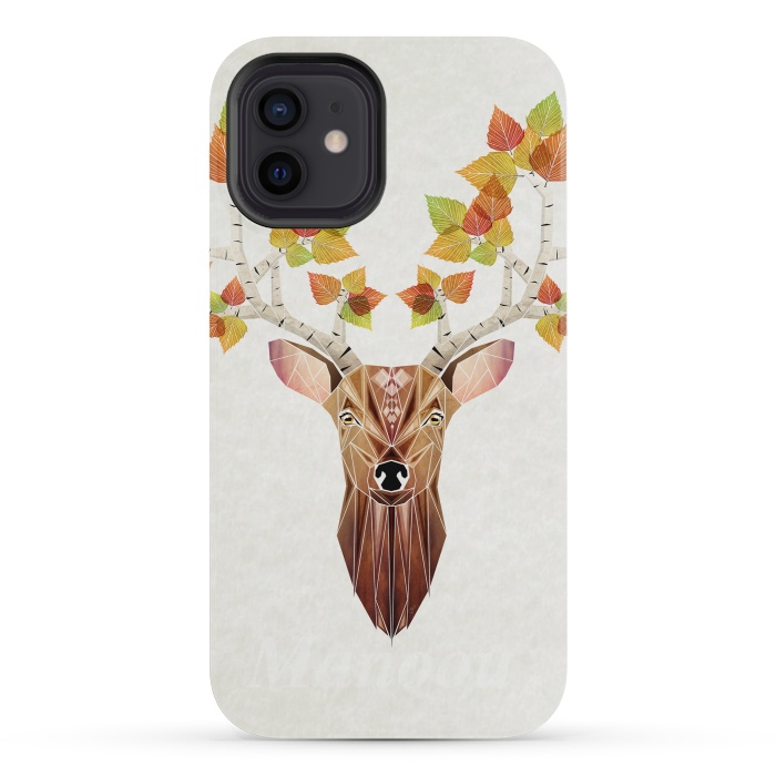 iPhone 12 mini StrongFit deer autumn by Manoou