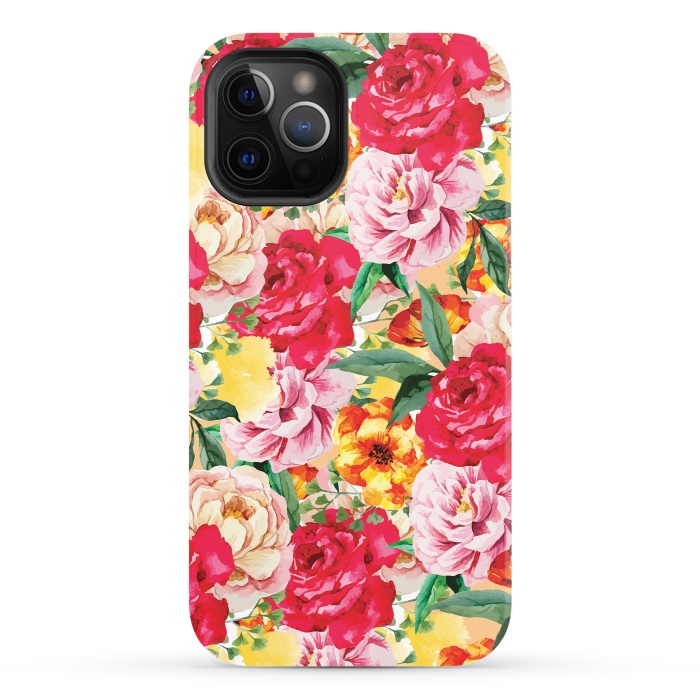 iPhone 12 Pro StrongFit Red Roses by Rossy Villarreal