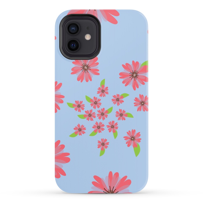 iPhone 12 StrongFit Floral spiral by Rossy Villarreal
