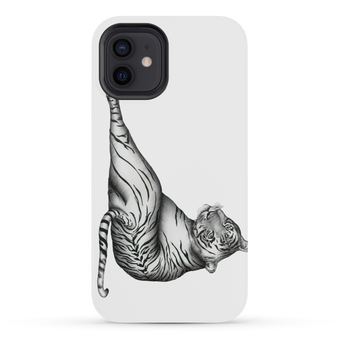 iPhone 12 mini StrongFit The Hunter | Tiger by ECMazur 