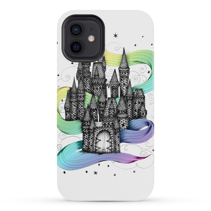 iPhone 12 mini StrongFit Super Magic Rainbow Dream Castle by ECMazur 