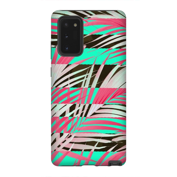 Galaxy Note 20 StrongFit Pink abstract coconut tree print design by Josie