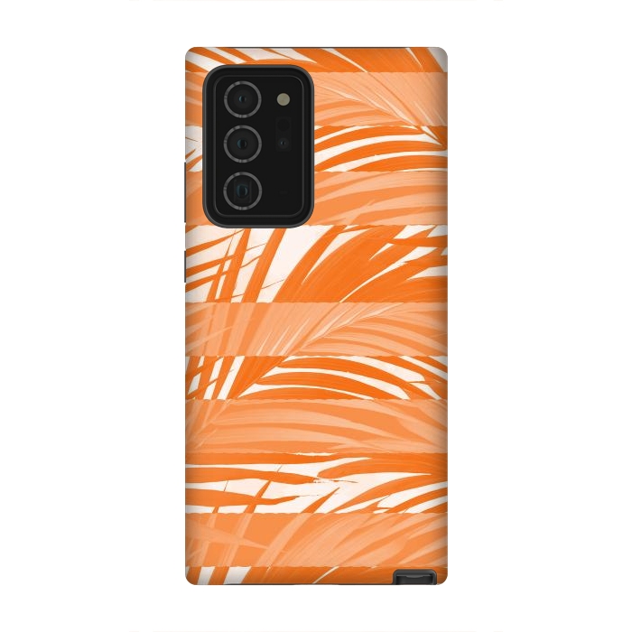 Galaxy Note 20 Ultra StrongFit Orange Palm tree abstract design by Josie