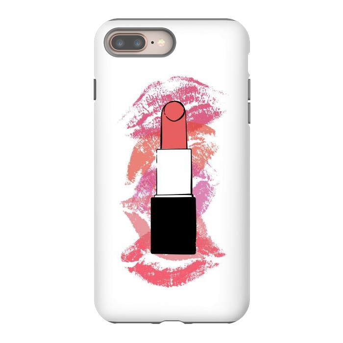 iPhone 8 plus StrongFit Lipstick Kisses by Martina