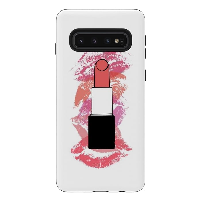 Galaxy S10 StrongFit Lipstick Kisses by Martina