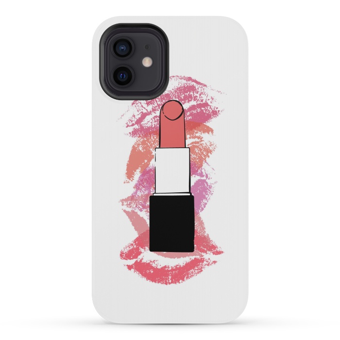 iPhone 12 mini StrongFit Lipstick Kisses by Martina