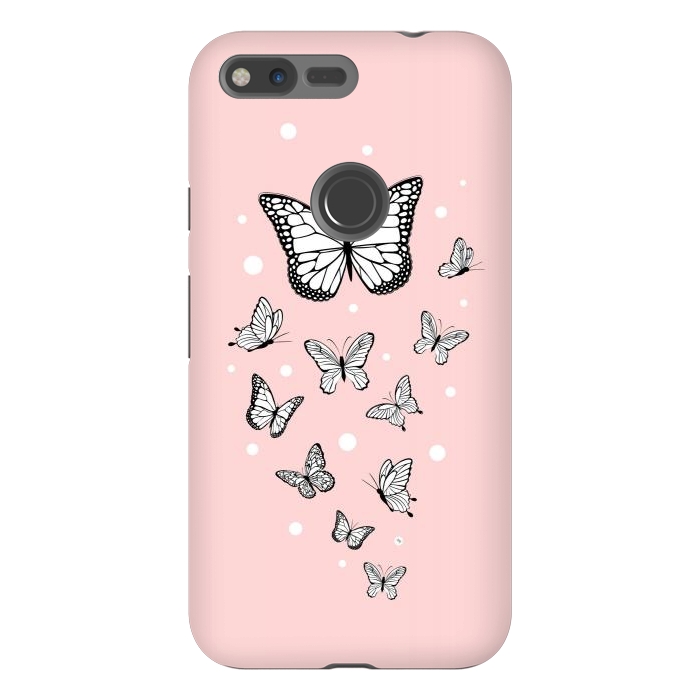Pixel XL StrongFit Pink Butterflies by Martina