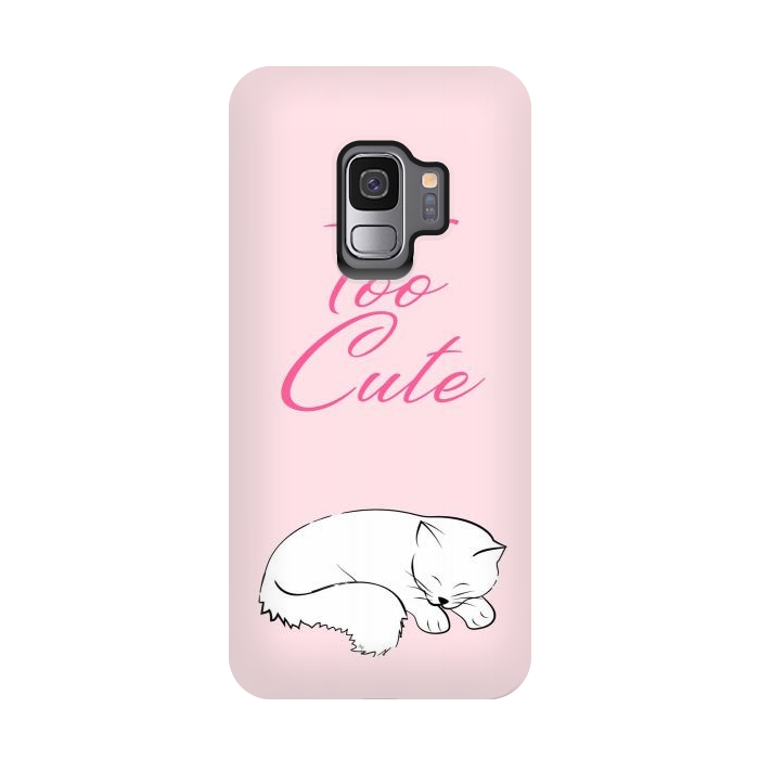 Galaxy S9 StrongFit Too cute pussy cat by Martina