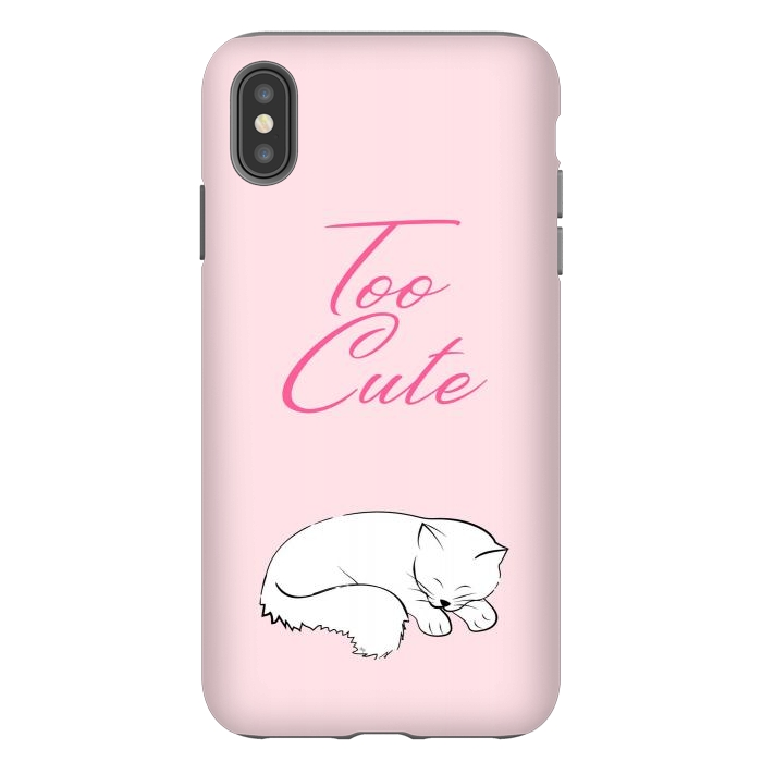 iPhone Xs Max StrongFit Too cute pussy cat by Martina