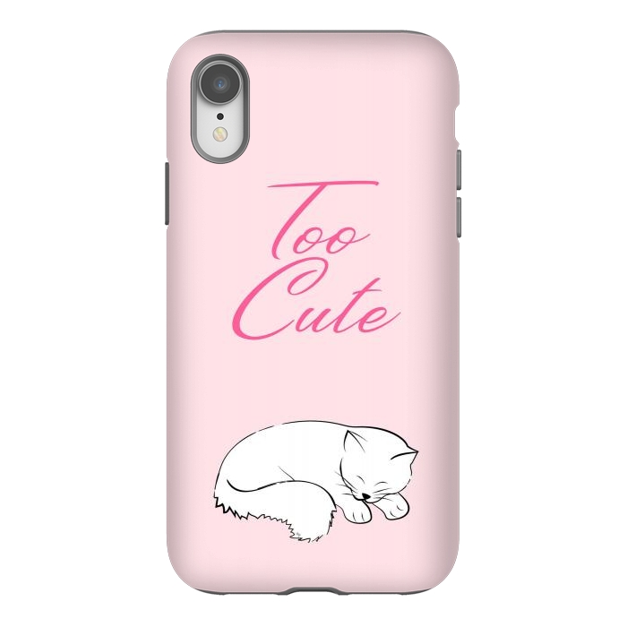 iPhone Xr StrongFit Too cute pussy cat by Martina